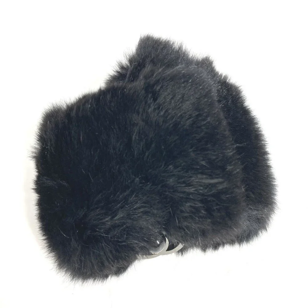 CHANEL Black Logo Bracelet